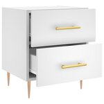 vidaXL Table de chevet blanc 40x35x47 5 cm bois d’ingénierie