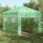 vidaXL Serre avec cadre pop-up avec toit Vert 290 x 430 x 315 cm Acier