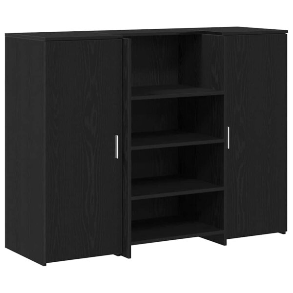 vidaXL Bureau de réception chêne noir 135x50x103 5cm bois d'ingénierie