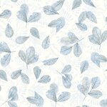 Noordwand Papier peint Evergreen Leaves blanc et bleu