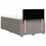 vidaXL Sommier à lattes de lit avec matelas taupe 120x190 cm tissu