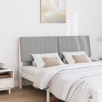 vidaXL Tête de lit capitonnée Gris clair 160 cm Pin massif
