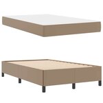 vidaXL Cadre de lit avec matelas Cappuccino 120 x 190 cm tissu