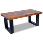 vidaXL Table basse Teck Résine 100x50 cm