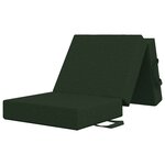 vidaXL Canapé-lit pliable 75 x 67 x 45 cm Vert foncé