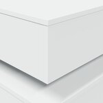 vidaXL Table basse avec lumières LED blanc 90x50x40 cm