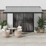 vidaXL Auvent rétractable anthracite et blanc 4 5x3 m tissu/aluminium