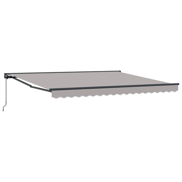vidaXL Auvent Rétractable Gris clair 400x300 cm tissu