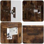 vidaXL Ensemble de mobilier de salle de bain 2 Pièces Chêne fumé
