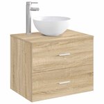vidaXL Lavabo de salle de bains Chrome 35 5 x 35 5 x 14 5 cm métal