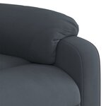 vidaXL Fauteuil inclinable Gris foncé Velours