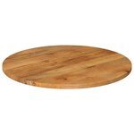vidaXL Dessus de table Ø 80x3 8 cm rond bois de manguier massif