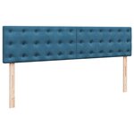 vidaXL Cadre de lit ottoman avec matelas bleu foncé 200x200 cm velours