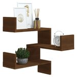 vidaXL Étagère d'angle murale Chêne marron 40x40x50 cm Bois ingénierie