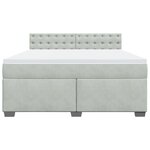vidaXL Sommier à lattes de lit et matelas Gris clair 180x200cm Velours