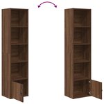 vidaXL Bibliothèque chêne marron 31x24x127 cm bois d'ingénierie