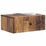 vidaXL Cabinet de chevet avec tiroir Bois ancien 49 x 34 5 x 20 cm