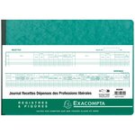 Journal de recettes et dépenses des professions libérales, 80 pages, 27 x 38 cm