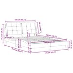 vidaXL Cadre de lit sans matelas Zadar blanc 120x200 cm similicuir
