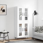 vidaXL Buffet haut Blanc 69 5x34x180 cm Bois d'ingénierie