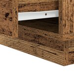 vidaXL Cabinet de chevet avec lumières LED Bois ancien 39x34 5x50 cm