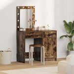 vidaXL Table de Toilette avec tiroir 2 Pièces Marron 50 x 41 x 135 cm