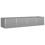 vidaXL Jardinière Gris clair 195 x 100 x 45 cm Acier galvanisé