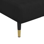 vidaXL Chaise longue noir velours