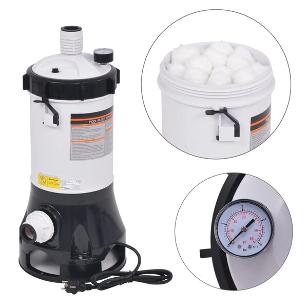 vidaXL Pompe filtrante de piscine 185 W 4 4 m³/h