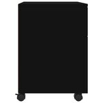 vidaXL Classeur mobile avec roues noir 45x38x54 cm bois d'ingénierie