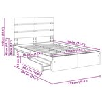 vidaXL Lit de Rangement Blanc 120 x 190 cm Bois d'ingénierie