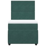 vidaXL Sommier à lattes de lit et matelas Vert foncé 80x200 cm Velours