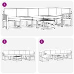 vidaXL Ensemble de canapés d'extérieur 7 pc Blanc et anthracite
