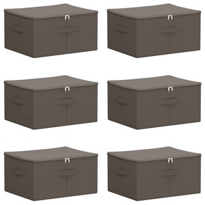 vidaXL Boîte de rangement 6 pc Tissu intissé 43 x 34 x 23 cm 33 6 L