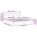 vidaXL Cadre de lit avec tête de lit sans matelas 180 x 200 cm