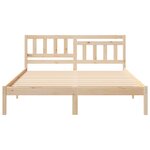 vidaXL Cadre de lit Marron 160 x 200 cm Bois massif en pin
