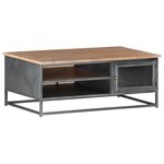 Vidaxl table basse gris 90x50x35 cm bois d'acacia massif