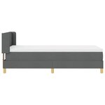 vidaXL Lit à Ressorts avec matelas Gris foncé 90 x 190 cm tissu