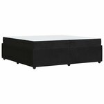 vidaXL Cadre de lit avec matelas Noir 200 x 200 cm Velours