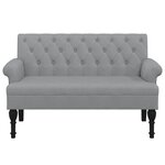 vidaXL Banc avec dossier gris clair 120x62x75 5 cm tissu