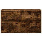 vidaXL Meuble TV mural avec lumières LED chêne fumé 80x31x45 cm