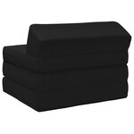 vidaXL Canapé-lit pliable Noir 200 x 70 x 10 cm Tissu