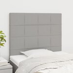 vidaXL Têtes de lit 2 Pièces Gris clair 100x5x78/88 cm Tissu
