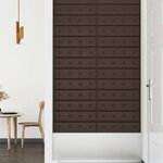 vidaXL Tête de lit murale 12 Pièces Marron 60 x 15 cm Simili cuir