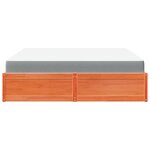 vidaXL Lit avec matelas cire marron 180x200 cm bois massif de pin