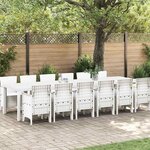 vidaXL Ensemble de salle à manger pour jardin 13 Pièces Blanc Rattan Polt