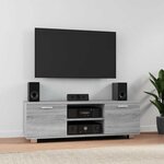 vidaXL Meuble TV Sonoma gris 120x40 5x35 cm Bois d'ingénierie