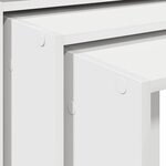 vidaXL Tables gigognes 3 Pièces blanc bois d'ingénierie