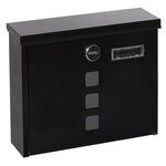 Boîte aux Lettres en Acier  Chance E7104  Serrure Couverte  Noir