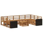 vidaXL Ensemble de canapés d'extérieur 10 pc Naturel